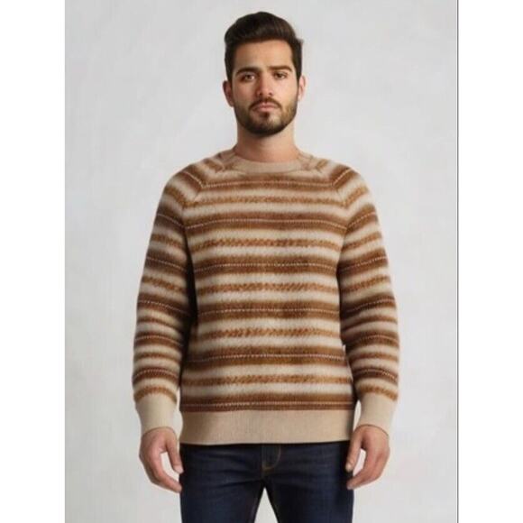 J.Crew Lambswool Sweater Mens Medium Crewneck Fair Isle Nordic Ski Outdoors - Picture 1 of 6